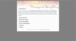Desktop Screenshot of managerial-storytelling.com