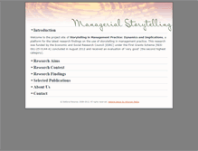 Tablet Screenshot of managerial-storytelling.com